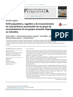 Peerfil psiquatrico, cognitivo y psicocial excombatientes en Colombia