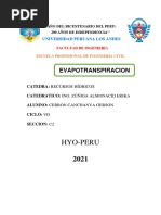 EVAPOTRANSPIRACION