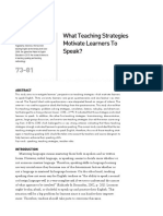 What Teaching Strategies Motivate Learners To Speak?: Ika Wahyuni Lestari