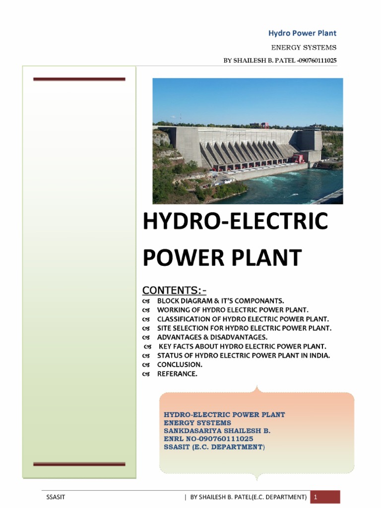 Hydro Power Plant PDF Hydroelectricity Power Station