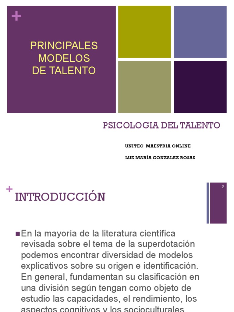 Modelos de Talento y Superdotación | PDF | Dotamiento intelectual ...