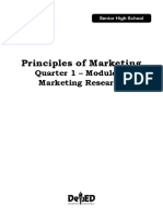 Principles of Marketing: Quarter 1 - Module 6: Marketing Research