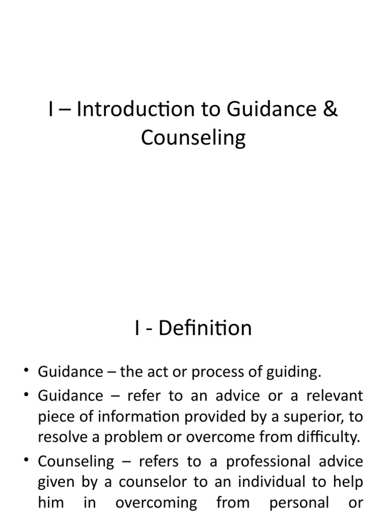 Introduction to Guidance and Counseling | PDF | School Counselor ...