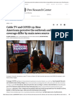 Cable TV and COVID-19: How Americans Perceive The Outbreak and View Media Coverage Differ by Main News Source