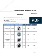 Price List: Suzhou Dazen Electromechanical Technology Co., LTD