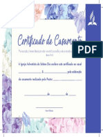 Certificado Casamento