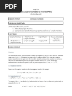 Advanced Engineering Mathematics (Prelim Period) : Module in