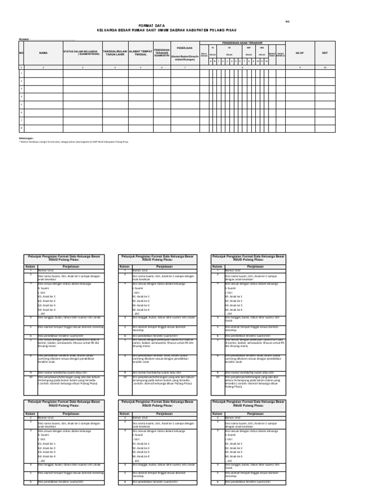 Format data keluarga dwp pdf