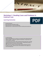 Workshop 2 Reading Cases and Problems in Contract Law