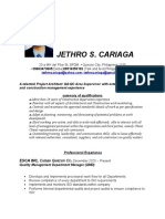 Jethro S. Cariaga Resume (Aug 16 2020)