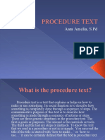 Procedure Text: Aam Amelia, S.PD