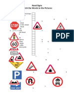 Road Signs Fun Activities Games Picture Description Exercises 12919