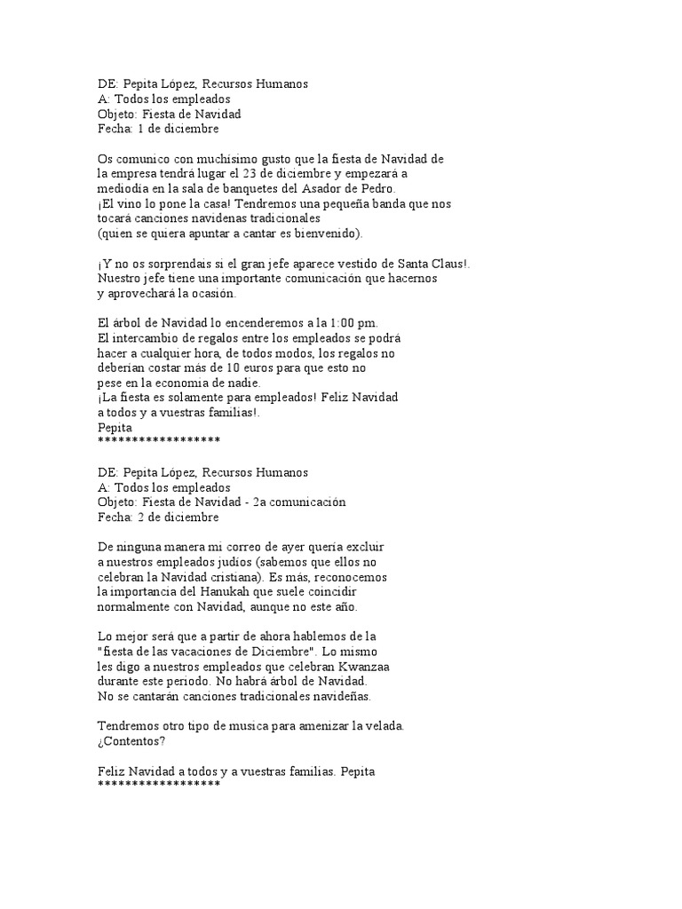 Anuncio de La Cena de Navidad Por La Empresa. | PDF | Navidad, image size:768x1024