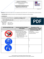 Fundamental Training Course Supplemental Exercises: Core Competencies: Safety