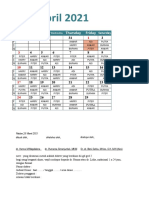 Jadwal Asal April 2021 - Edit