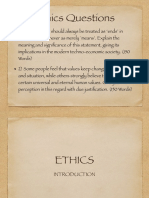 Ethics Questions