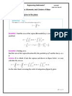 Area, Moments, and Centers of Mass Area of Bounded Regions in The Plane