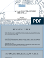 Perencanaan Dalam Analisis Kebijakan