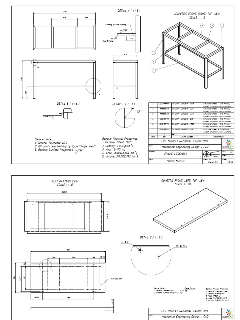 Mechanical Assembly Drawings Overview | PDF | Sheet Metal | Structural ...