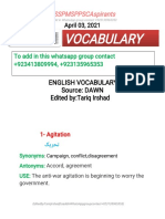 Vocabulary April 03