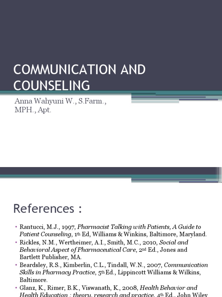 Pharmacy Communication Skills | PDF | Nonverbal Communication ...