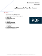 Health and Safety Measures For Test Day Journey - Egypt: Content