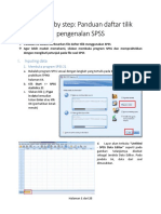 P.6. Step by Step: Panduan Daftar Tilik Pengenalan SPSS: I. Inputing Data