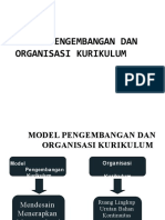 Model Dan Organisasi Kurikulum