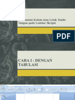 Pembuatan Kolom Atau Letak Tanda Tangan Pada Lembar Skripsi