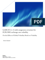 GARCH (1, 1) With Exogenous Covariate For EUR/SEK Exchange Rate Volatility