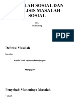 Pertemuan 3. MASALAH SOSIAL DAN ANALISIS MASALAH SOSIAL