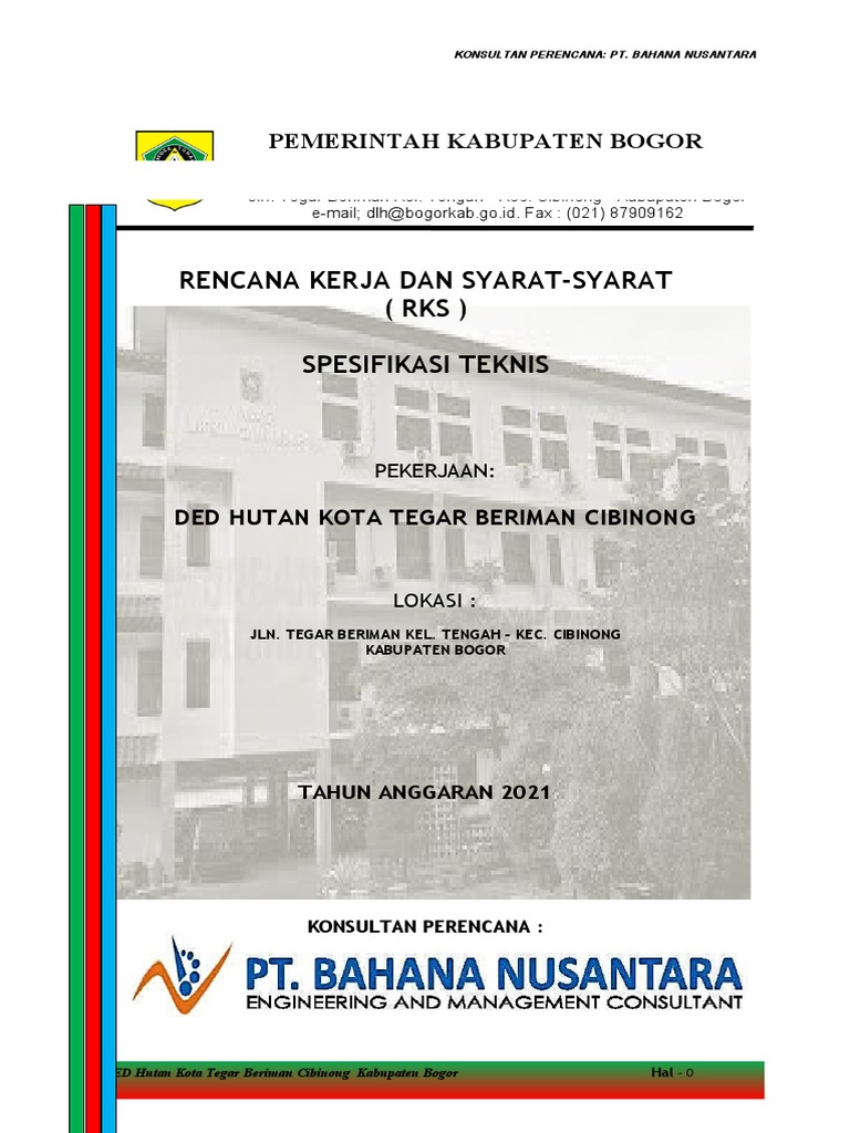 Rks Ded Hutan Kota Cibinong 2021 Rev Ok Pdf