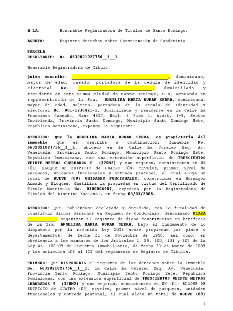 Declaracion de Condominio | PDF | Propiedad | Condominio