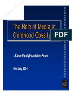The Role of Media in Childhood Obesity
