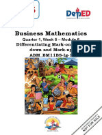Business Mathematics: Differentiating Mark-On, Mark Down and Mark-Up ABM - BM11BS-Ig-1