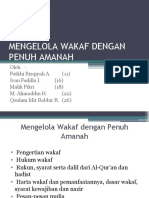 Mengelola Wakaf Dengan Penuh Amanah