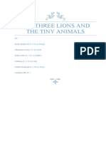 The Three Lions and The Tiny Animals