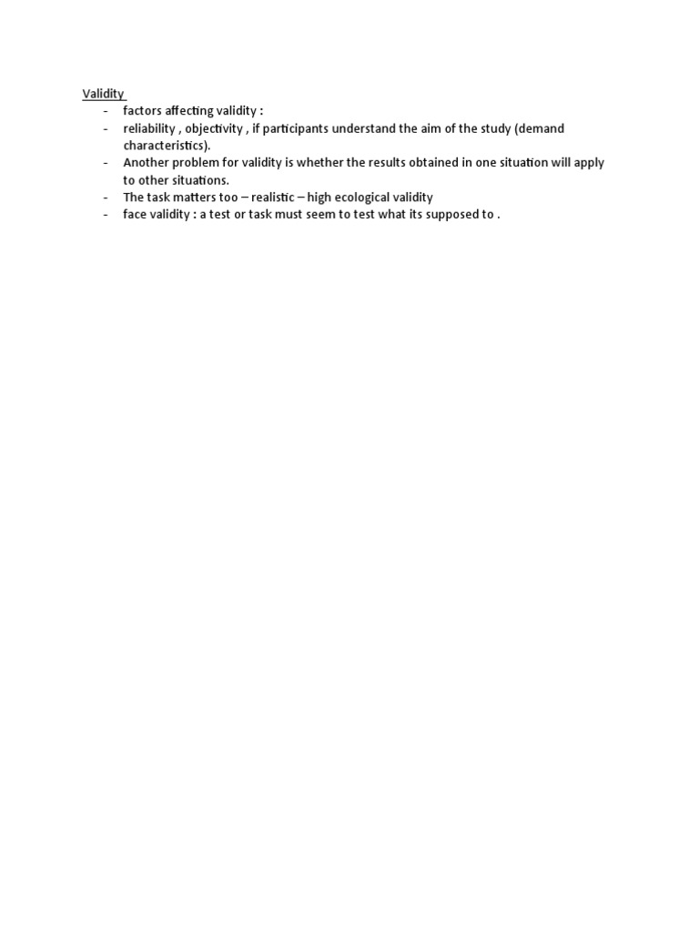 Factors Influencing Research Validity | PDF
