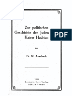 Moshe Auerbach, Zur Politischen Geschichte Der Juden Unter Kaiser Hadrian (1924)
