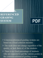 Criterion Referenced Grading System
