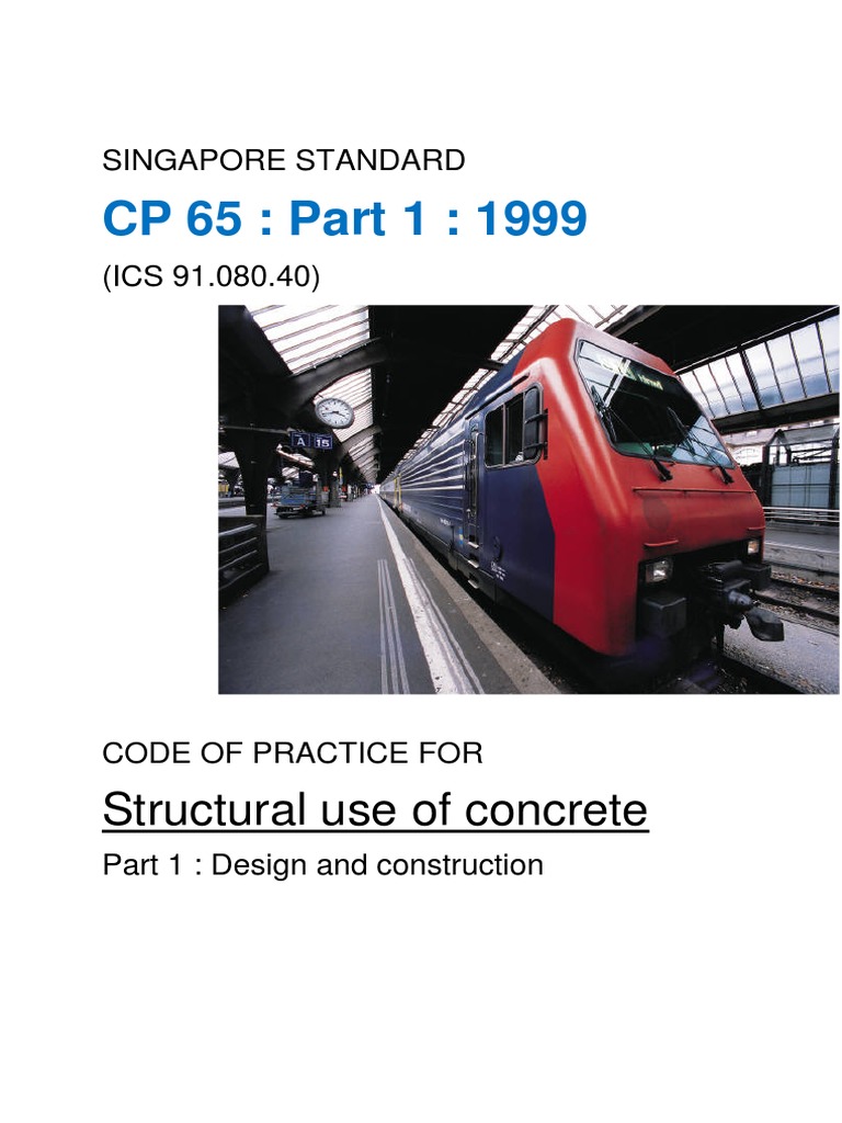 CP 65: Concrete Design Standards Singapore | PDF