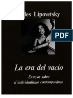 PDF Lipovetsky Gilles La Era Del Vacio DL
