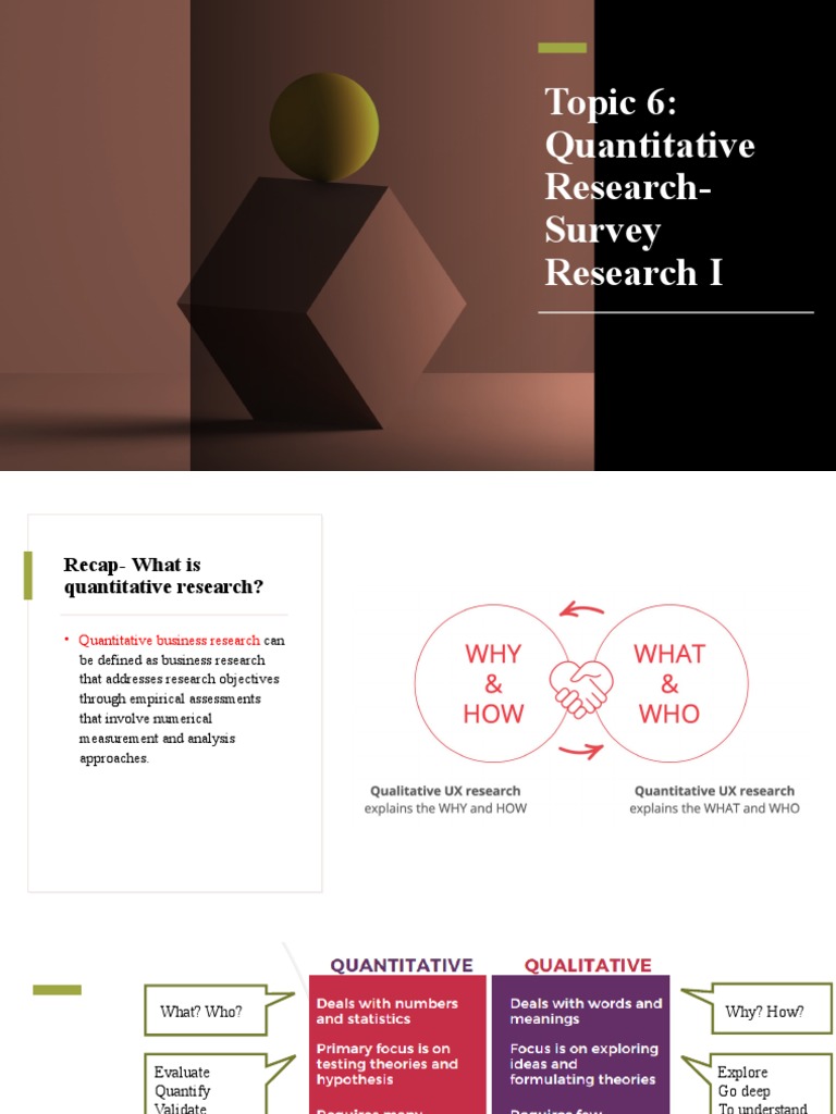 Topic 6: Quantitative Research-Survey Research I | PDF | Survey ...