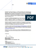 Carta A Rectores Evaluar para Avanzar 3º A 11º