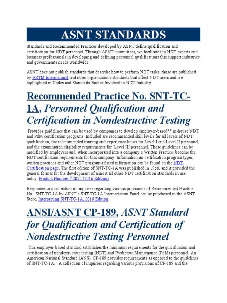 Asnt Vt Certification – NDT Method Overview: Visual Testing – EIYR