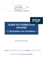 Cefor Guide Du Formateur Animation de Formation 2013