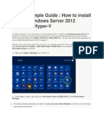 Simple Guide How To Install Windows Server 2012 in Hyper-V