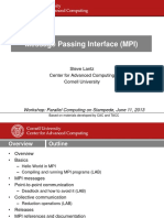 Message Passing Interface (MPI) : Steve Lantz Center For Advanced Computing Cornell University