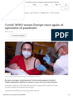 Covid_ WHO warns Europe once again at epicentre of pandemic - BBC News
