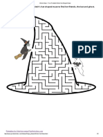 Witch Maze - Free Printable Witch Hat Shaped Maze